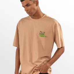 Eszett Men Graphic Printed Round Neck Cotton Oversized T-shirt-picture-1