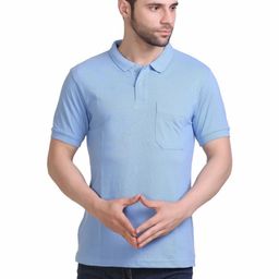 Colors and Blends Men Solid Polo Collar Cotton T-shirt-image-104
