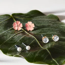 Accessorize Floral Studs Earrings-image-14