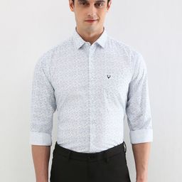 Allen Solly Men Slim Fit Spread Collar Floral Printed Cotton Formal Shirt-picture-18