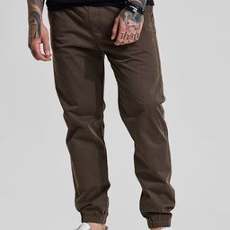 Snitch Dark Brown Slim Fit Joggers-image-54