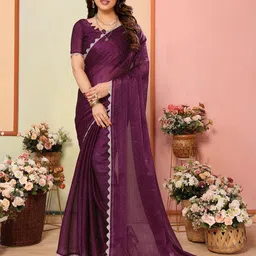 The Textile Hub Embellished Beads and Stones Pure Silk Saree-image-81