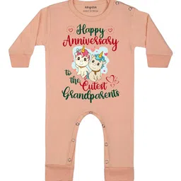 Arvesa Happy Anniversay GrandParents Printed Bodysuit-image-79