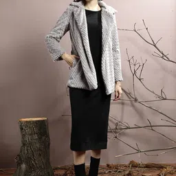 Athena Self Design Hip Length Overcoat-11