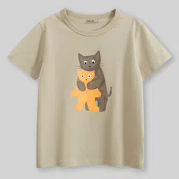 INCLUD Boys Graphic Cat Printed Round Neck Short Sleeves T-Shirt-image-24