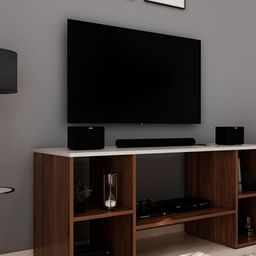 homeeasy Brown Engineered Wooden Storage & Durable TV Entertainment Unit-image-9
