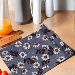 REVEXO Grey & White Printed Water-Resistant Shelf Liner-10