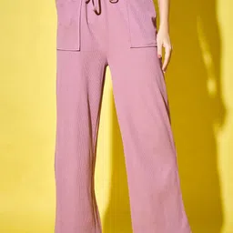 QIOA Women Relaxed High-Rise Cargos Trousers-image-64