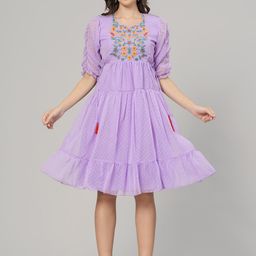 Jyoti Women Purple Dresses-image-93