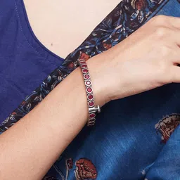 Fabindia Stone-Studded Metal Bangle-37