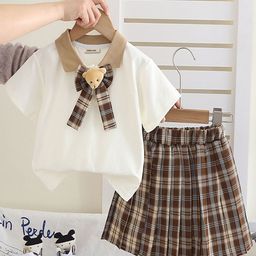 INCLUD Girls Polo Collar T-shirt With Skirt-picture-35