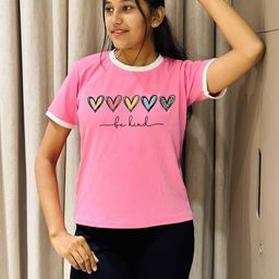 Moda Rapido Women Graphic Printed Round Neck Relaxed Fit T-shirt-picture-1
