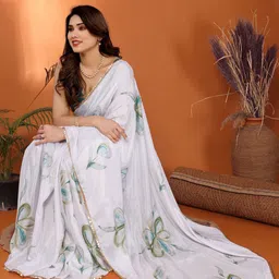 yourwish Floral Poly Chiffon Handloom Saree-picture-44