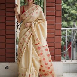 BerMondsey Woven Design Silk Blend Banarasi Saree-image-67