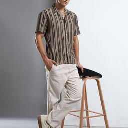 MOHICANS Vertical Striped Spread Collar Shirt-picture-20