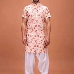 SHIWAM ETHNIX Men Floral Printed Kurta-picture-20