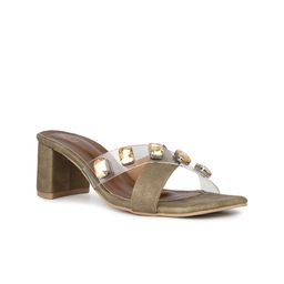 Inc 5 Synthetic Embellished Block Heel Sandals-42