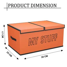 Kuber Industries Orange & Green 2 Pieces Drawer Organiser With Lid image 2