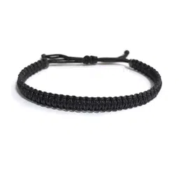Divine souvenirs Black Fabric Bracelet-58