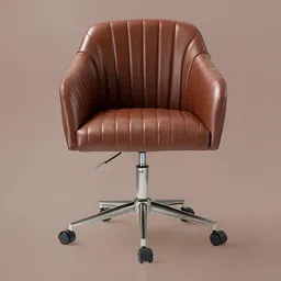 nestroots Brown Textured Regency Style Home Office Chair-image-28