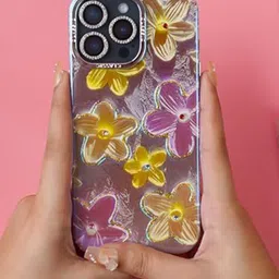 PEEPERLY Floral Printed iPhone 16 Pro Back Case Mobile Accessories-image-83