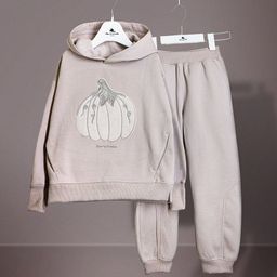 Cherry Crumble Kids Embroidered Hooded Sweatshirt With Joggers-picture-30
