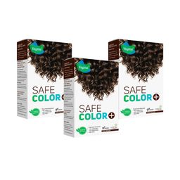 Vegetal Set Of 3 Safe Color Hair Color - 50 g Each - Dark Brown-2