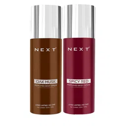 NEXT CARE Oak Musk & Spicy Red Set Of 2 Long Lasting Deodorant Body Spray- 120 ml-34