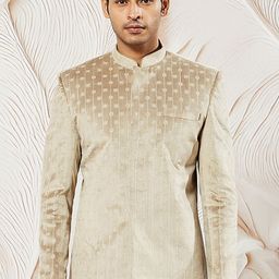 VASTRAMAY Embroidered Velvet Slim-Fit Bandhgala Jodhpuri-picture-34