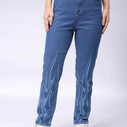 Freehand by The Indian Women Cotton Straight Fit Mid-Rise Stretchable Jeans-image-41