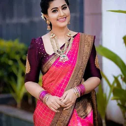 Anouk Woven Design Zari Kanjeevaram Saree-3