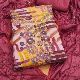 Panzora Embroidered Unstitched Dress Material-image-72