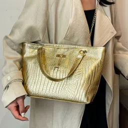 HAUTE SAUCE by Campus Sutra Leather Shopper Shoulder Bag-image-94