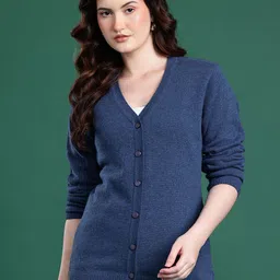 Cayman Front-Open V-Neck Woollen Cardigan-picture-6