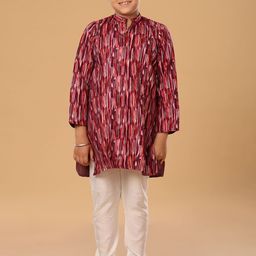 The Mini Trunk Boys Abstract Printed Kurta with Pyjama image 5