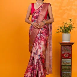 KCPC BANDHANI Maroon Pure Georgette Printed Sarees-picture-23