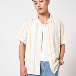 People Men Slim Fit Opaque Striped Casual Shirt-picture-35