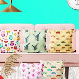 ArtzFolio Multicoloured Set of 5 Square Cushion Covers-image-71