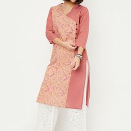 max Women Geometric Printe Thread Wdork Kurta-48