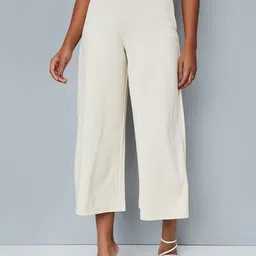 max Women Solid Wide Leg Trouser-image-81