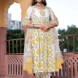 Anouk Rustic Women Ethnic Motifs Printed Kurta with Trousers & Dupatta-picture-47