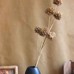 WEAVING HOMES Gold-Toned 10 Pieces Pinecones Artificial Flowers-16