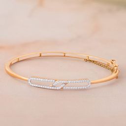 Mia by Tanishq 14KT Yellow Gold Natural Diamond Bangle - 7.194g-picture-16