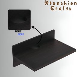 Xtenshion Crafts Black Wooden Basic Wall Shelf-44