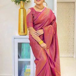 KALINI Woven Design Zari Banarasi Saree-image-83