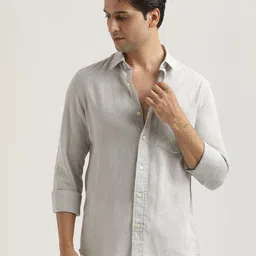 Blu MNKY Men Smart Fit Solid Spread Collar Casual Shirt-image-31