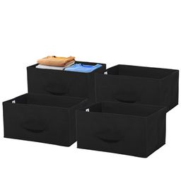 Aura Black Set of 4 Regular Drawer Organiser Organisers-10
