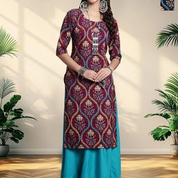 HERE&NOW Women Pack of 2 Ethnic Motifs Printed Kurtas-image-23