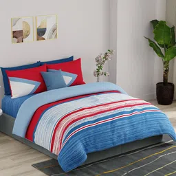 United Colors of Benetton Striped Printed Cotton Bedding Set-image-11