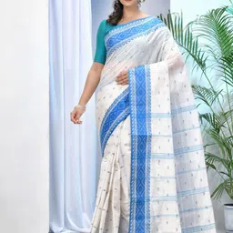 DESH BIDESH Women Woven Design Pure Cotton Jamdani Saree-picture-15